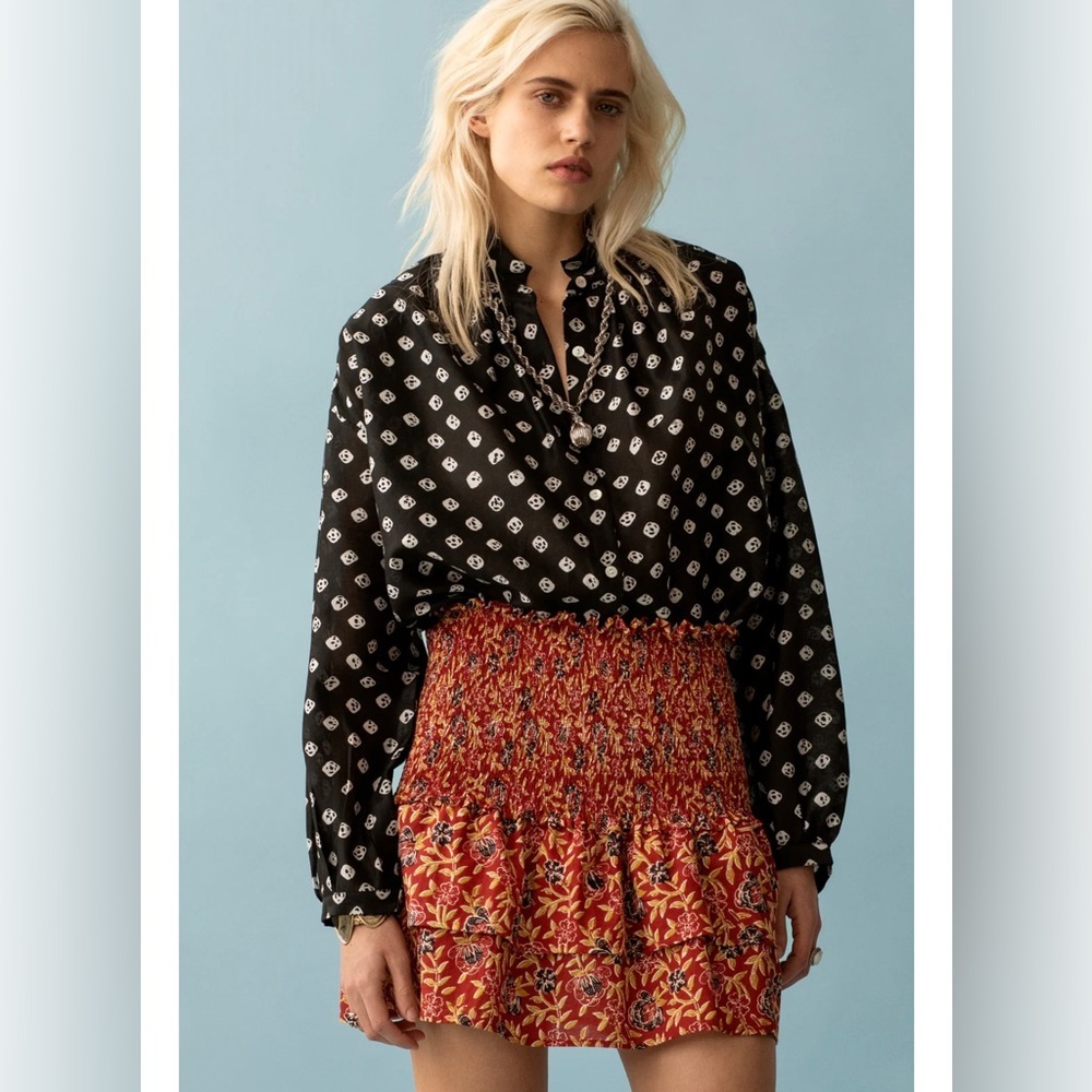 Alix of Bohemia Kiki Liquorice Silk Black Blouse